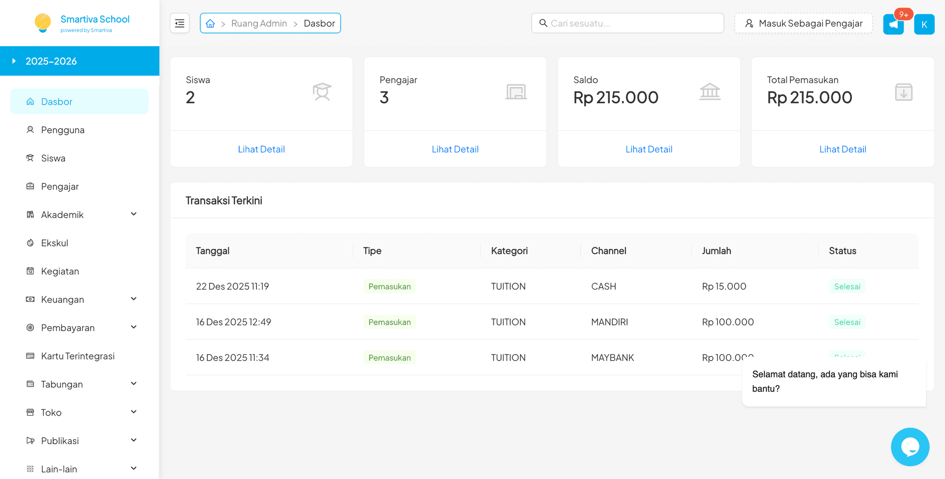 Smartiva Dashboard